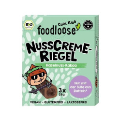 barres creme cacao noisette Foodloose 3x28g