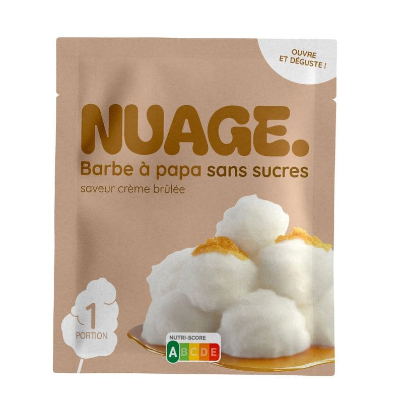 barbe a papa sans sucres nuage crème brulée