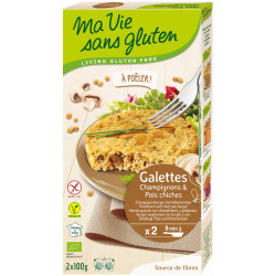 Galettes Sans Gluten Bio - Champignons & Pois Chiches - MA VIE SANS GLUTEN