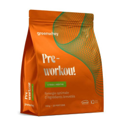 pre-workout citron menthe greenwhey 300g