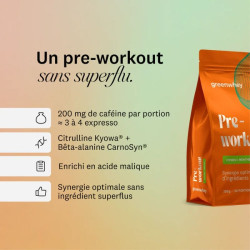 greenwhey pre workout citron menthe