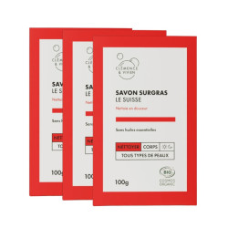 lot savon le suisse clémence et vivien 3x100g