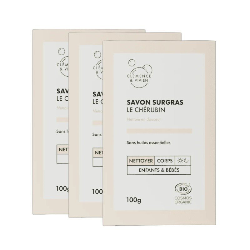 lot savon le chérubin clémence & vivien - 3x100g