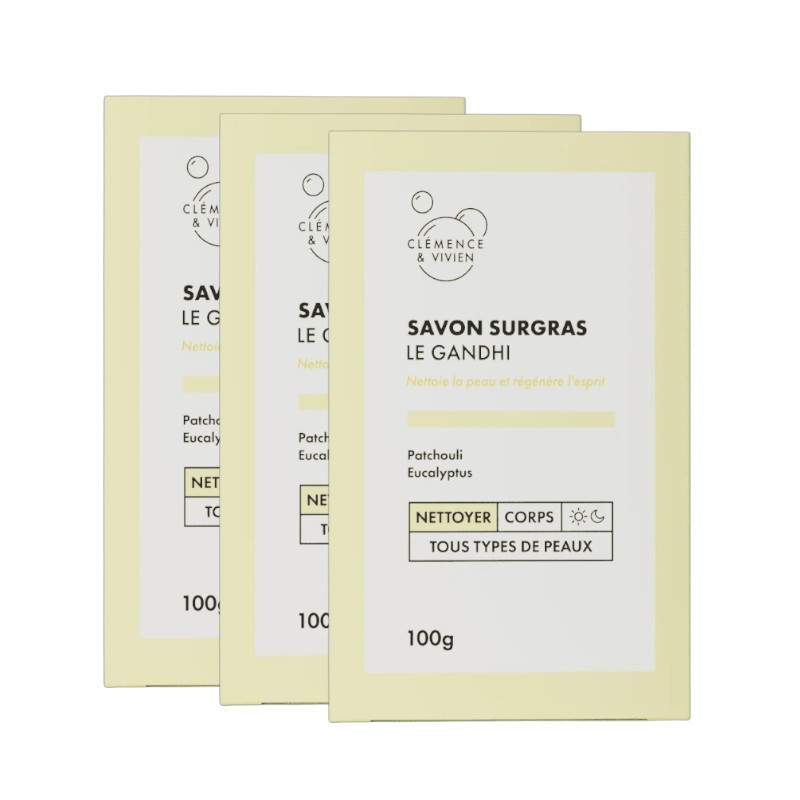 lot savon le gandhi clemence et vivien - 3x100g