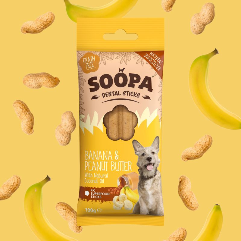 dental sticks banana and peanut butter soopa