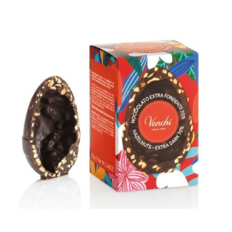oeuf 70g venchi chocolat noir et noisette du piémont