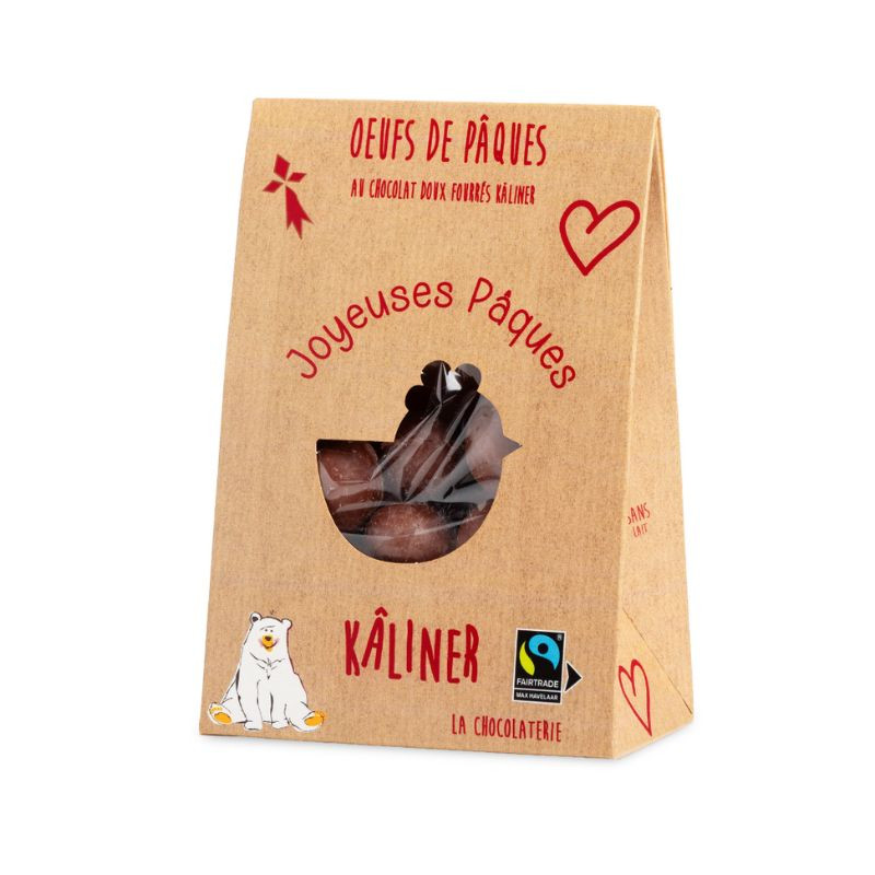 Oeufs de Pâques au chocolat doux fourrés caramel Kâliner