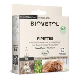 Pipettes Chat & Chaton Bio 1ml - x3