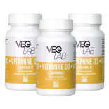 Lot de 3x Vitamine D3 2500 IU Veglab