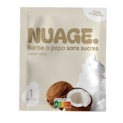 Barbe à Papa Sans Sucre - Saveur Coco -  Nuage