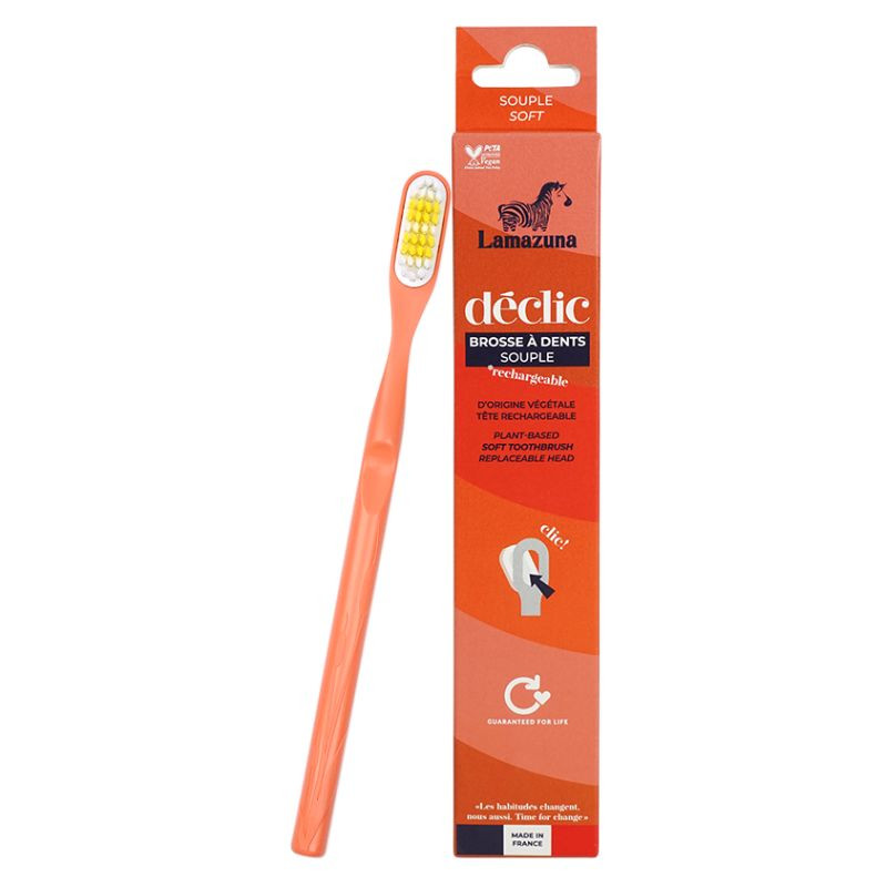 brosse a dents rechargeable lamazuna souple corail
