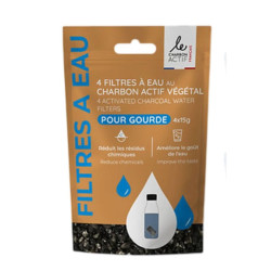 filtre à gourde au charbon végétal le charbon actif français x4