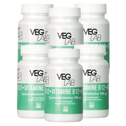 Lot de 6x Vitamines B12 100μg - 60 comprimés