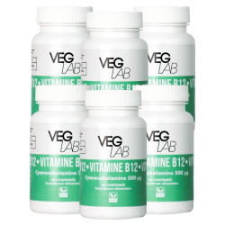 Lot de 6x Vitamines B12 500μg - 60 comprimés