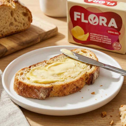flora beurre vegetal demi sel tartine