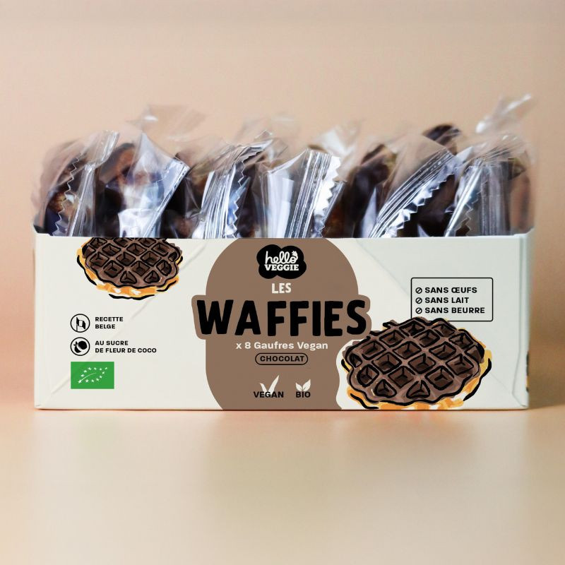 Gaufres Vegan Chocolat HELLO VEGGIE – x8 Gaufres Vegan Chocolat HELLO VEGGIE – x8