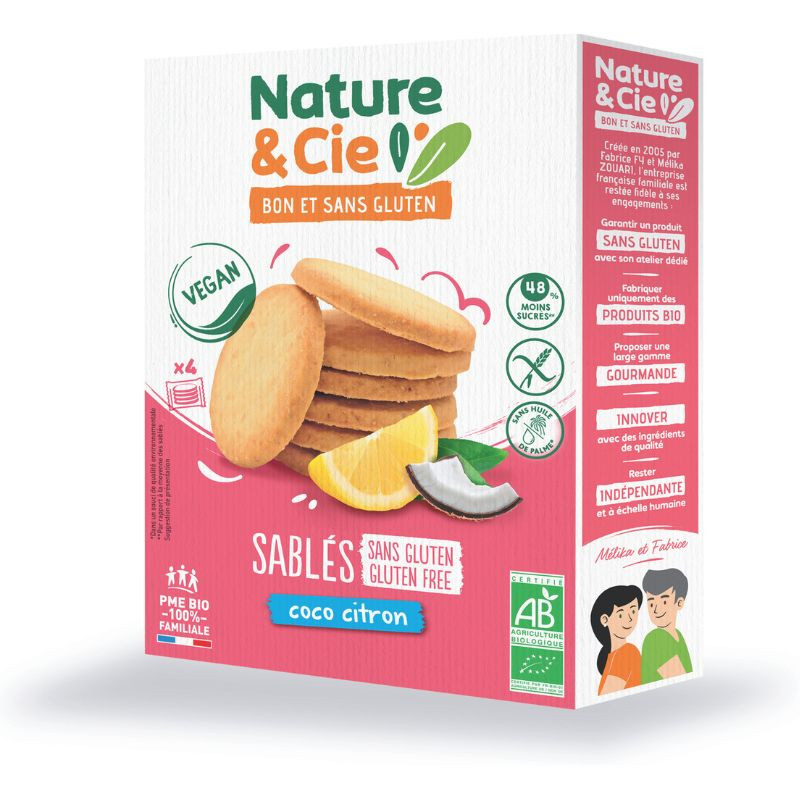 sablé coco citron sans gluten nature et cie