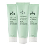 lot dentifrice bio sans fluor menthe avril 100ml x3