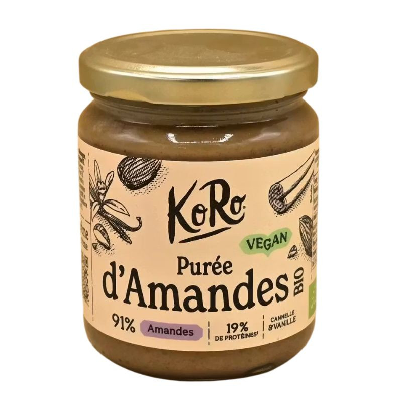 purée amandes cannelle vanille koro 250g