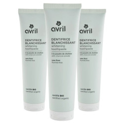 lot dentifrice bio blanchissant au charbon 100ml x3