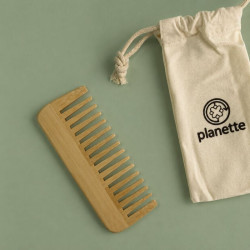 Peigne en Bambou Dents Larges Planette