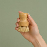 brosse vaisselle bambou main planette