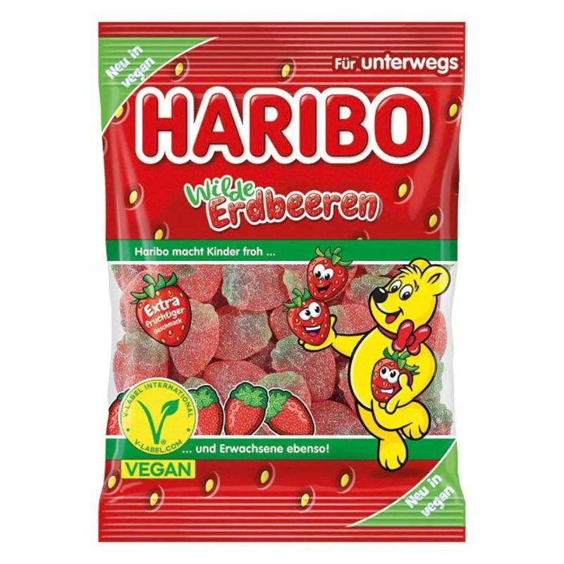 haribo fraise des bois 100g vegan