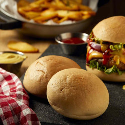 hamburger avec le pain à burger sans gluten schär
