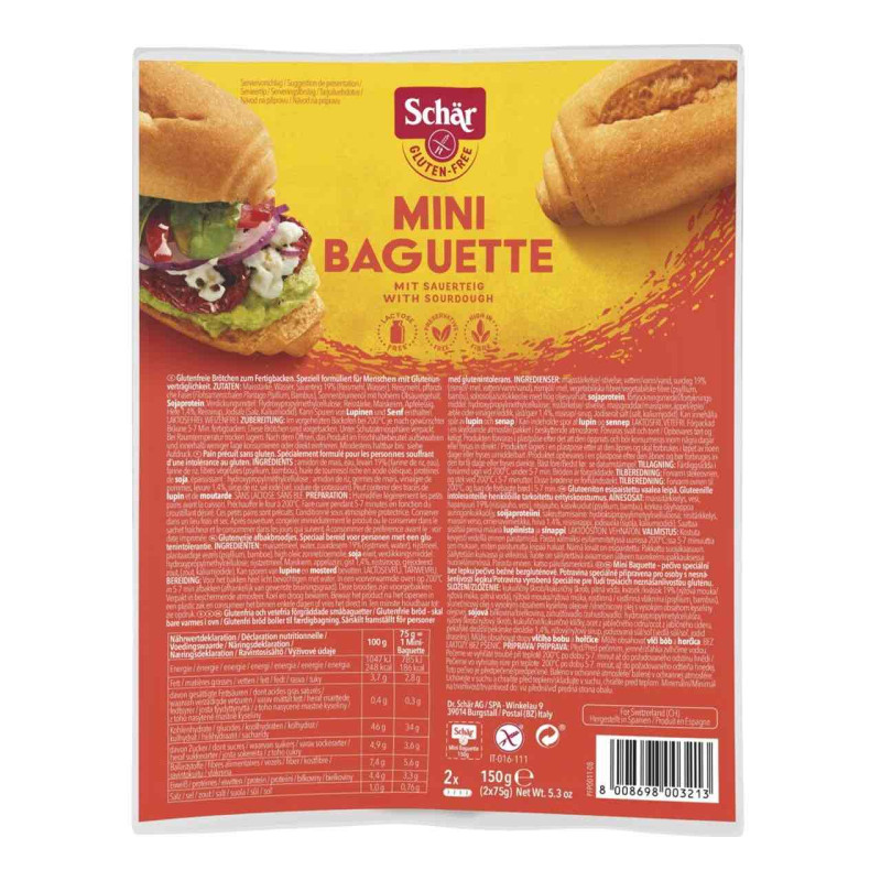 mini baguette sans gluten schär