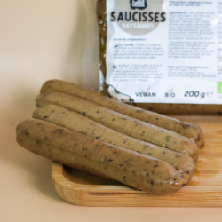 saucisses paysannes vegan bio hello veggie