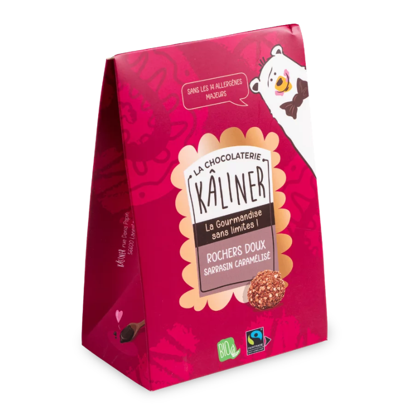 Rochers au Chocolat Doux et Sarrasin Caramélisé Bio kaliner