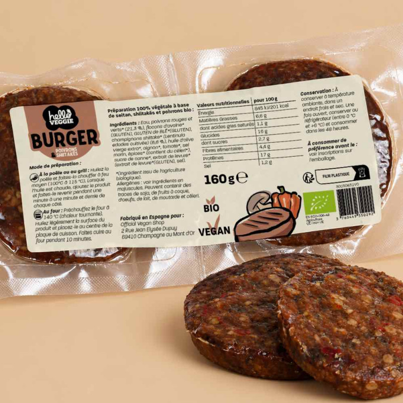 burger végétal seitan bio hello veggie