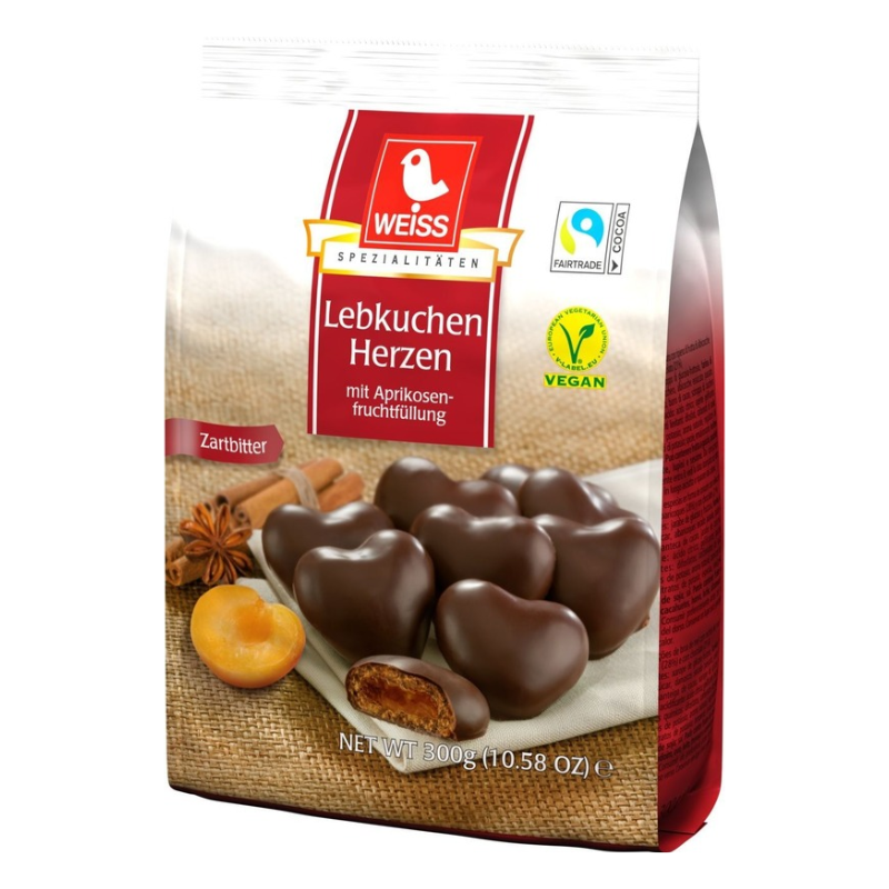 coeur pain d'épices abricot chocolat noir weiss