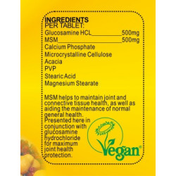 Glucosamine + MSM veganicity