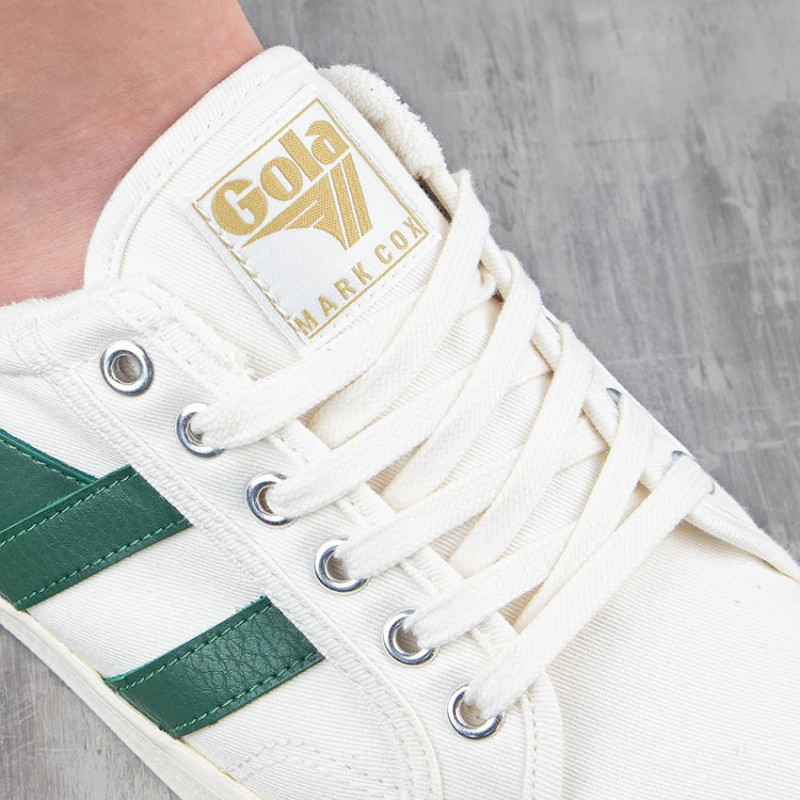 gola baskets tennis mark cox vert et blanc