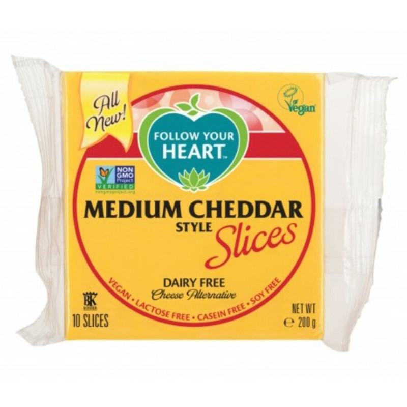 medium cheddar tranche follow your heart 200g