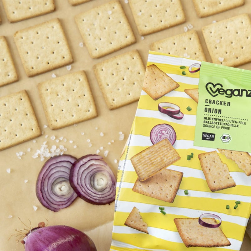 Veganz crackers à l oignon