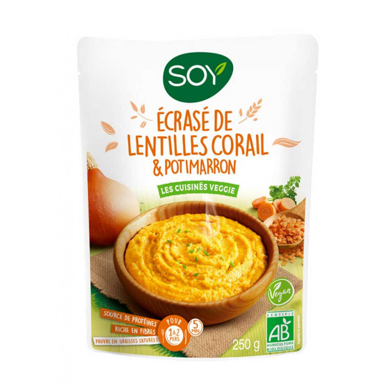 écrasé lentilles corail potimarron Soy