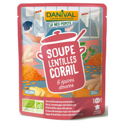 Soupe Bio - Lentilles Corail & Épices - Danival - 50cl
