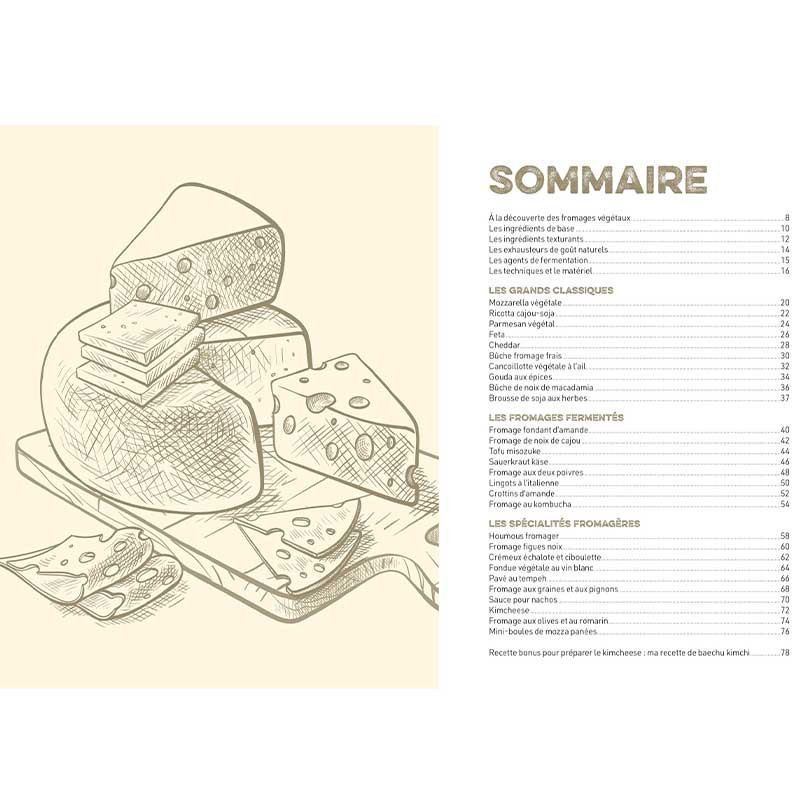 sommaire livre plateau de fromage vegan - Marie Laforet