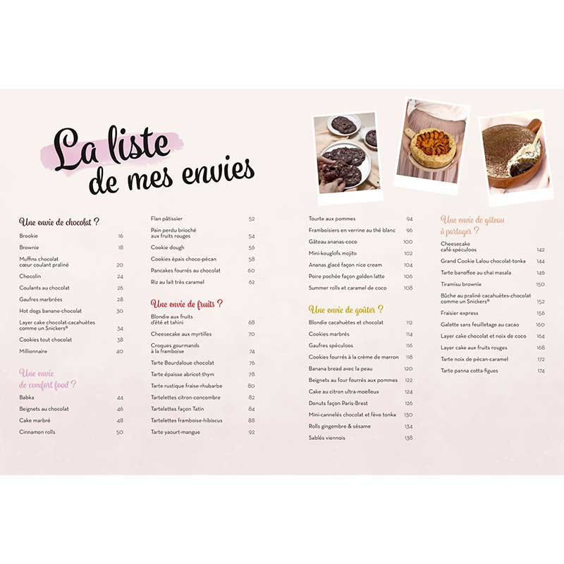 sommaire Les irrésistibles desserts Healthy Lalou - La Plage