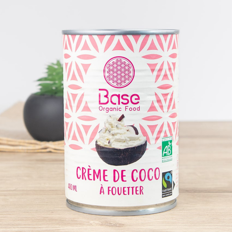 Crème Coco à Fouetter Bio - BASE ORGANIC - 400ml
