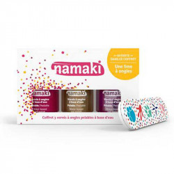 coffret vernis a ongles Namaki - framboise, or, fuchsia