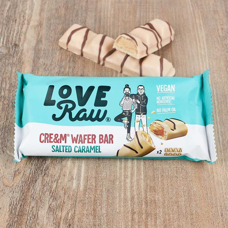 cream wafer caramel salé LoveRaw