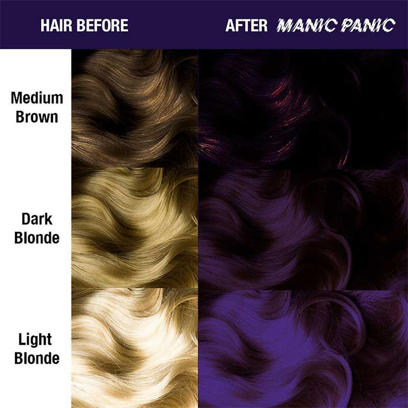 before after Manic Panic - purple haze classic
