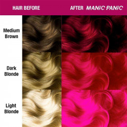 before after Manic Panic hot hot pink amplified