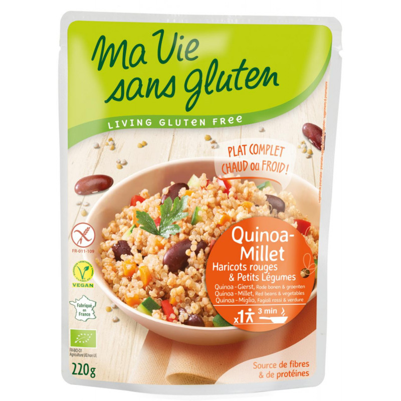Céréales cuisinées Quinoa-Millet Haricots Rouges & Petits Légumes