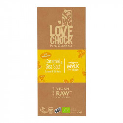 tablette chocolat lait vegan Lovechock - caramel salé