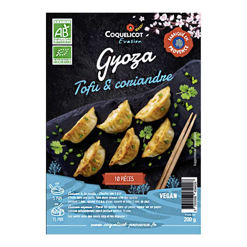 gyoza tofu et coriandre Coquelicot Evasion