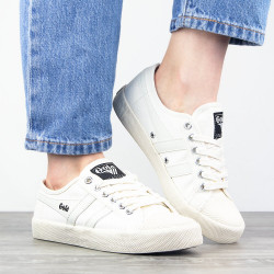 baskets femme gola vegan coaster off white / off white